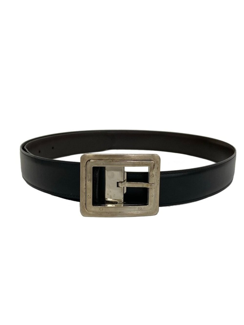 Cartier Belt Black Silver Leather